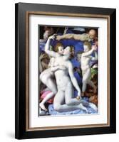 An Allegory with Venus and Cupid, C1523-1568-Agnolo Bronzino-Framed Giclee Print