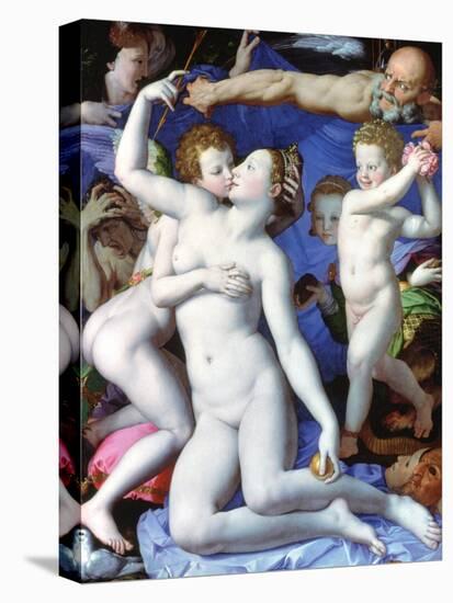 An Allegory with Venus and Cupid, C1523-1568-Agnolo Bronzino-Stretched Canvas