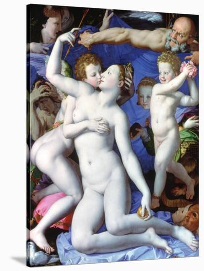 An Allegory with Venus and Cupid, C1523-1568-Agnolo Bronzino-Stretched Canvas