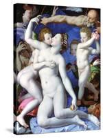 An Allegory with Venus and Cupid, C1523-1568-Agnolo Bronzino-Stretched Canvas