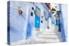 An Alleyway in the Medina, Chefchaouen, Morocco-A_nella-Stretched Canvas