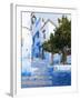 An Alleyway in the Medina, Chefchaouen, Morocco-A_nella-Framed Photographic Print