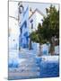 An Alleyway in the Medina, Chefchaouen, Morocco-A_nella-Mounted Photographic Print