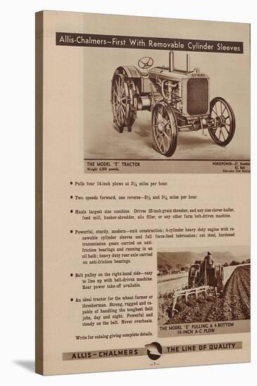 An Allis Chalmers Model E Tractor-null-Stretched Canvas