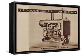 An Allis Chalmers Power Unit Engine for Tractors-null-Framed Stretched Canvas