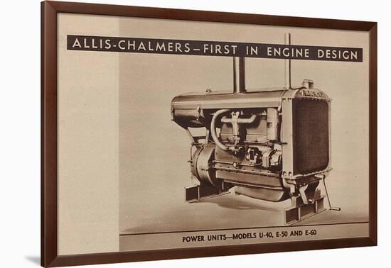 An Allis Chalmers Power Unit Engine for Tractors-null-Framed Giclee Print