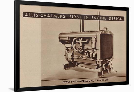 An Allis Chalmers Power Unit Engine for Tractors-null-Framed Giclee Print