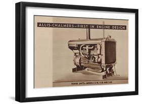 An Allis Chalmers Power Unit Engine for Tractors-null-Framed Giclee Print