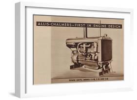 An Allis Chalmers Power Unit Engine for Tractors-null-Framed Giclee Print