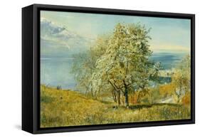 An Alpine Lake-John William Inchbold-Framed Stretched Canvas
