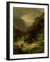 An Alpine Landscape in a Storm-Johann Gottfried Steffan-Framed Giclee Print