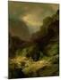 An Alpine Landscape in a Storm-Johann Gottfried Steffan-Mounted Giclee Print
