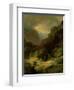 An Alpine Landscape in a Storm-Johann Gottfried Steffan-Framed Giclee Print