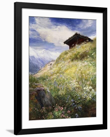 An Alpine Meadow, Switzerland-John MacWhirter-Framed Giclee Print