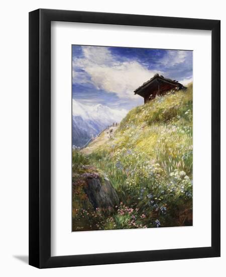 An Alpine Meadow, Switzerland-John MacWhirter-Framed Premium Giclee Print