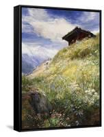 An Alpine Meadow, Switzerland-John MacWhirter-Framed Stretched Canvas
