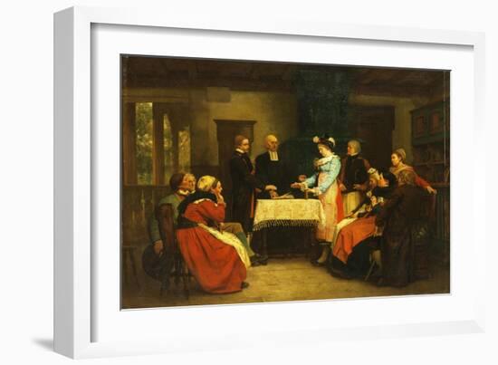 An Alsatian Wedding, 1869-Gustave Brion-Framed Giclee Print