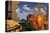 An Alternate Reality Where Allied and German Forces Unite in Fighting an Alien Invasion-null-Stretched Canvas