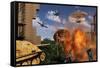 An Alternate Reality Where Allied and German Forces Unite in Fighting an Alien Invasion-null-Framed Stretched Canvas