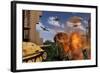 An Alternate Reality Where Allied and German Forces Unite in Fighting an Alien Invasion-null-Framed Art Print
