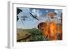 An Alternate Reality Where Allied and German Forces Unite in Fighting an Alien Invasion-null-Framed Art Print