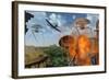 An Alternate Reality Where Allied and German Forces Unite in Fighting an Alien Invasion-null-Framed Art Print