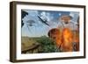 An Alternate Reality Where Allied and German Forces Unite in Fighting an Alien Invasion-null-Framed Premium Giclee Print