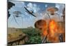 An Alternate Reality Where Allied and German Forces Unite in Fighting an Alien Invasion-null-Mounted Premium Giclee Print