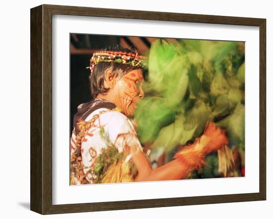 An Amazonian Indian Shaman-null-Framed Photographic Print