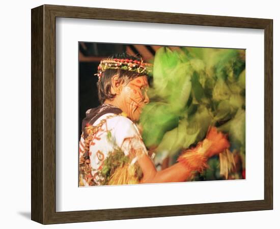 An Amazonian Indian Shaman-null-Framed Photographic Print