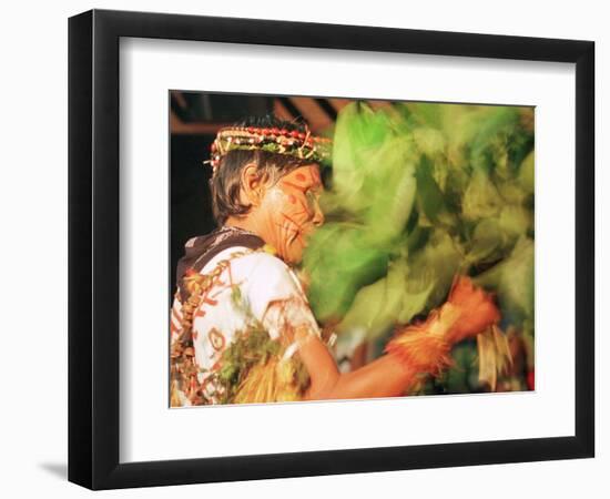 An Amazonian Indian Shaman-null-Framed Photographic Print