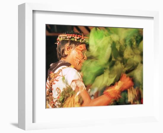 An Amazonian Indian Shaman-null-Framed Photographic Print