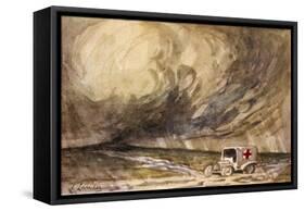 An Ambulance Awaits-Captain E. Lander-Framed Stretched Canvas