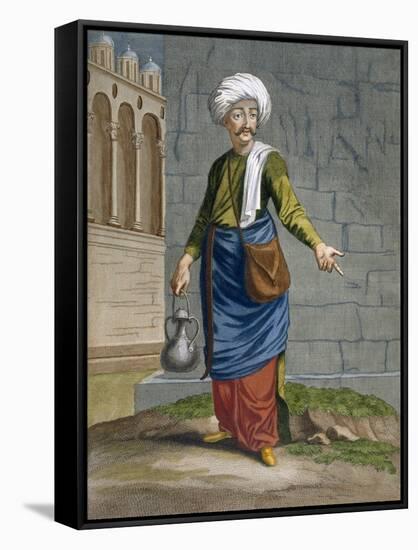 An Ambulant Barber, Plate 58-Jean Baptiste Vanmour-Framed Stretched Canvas