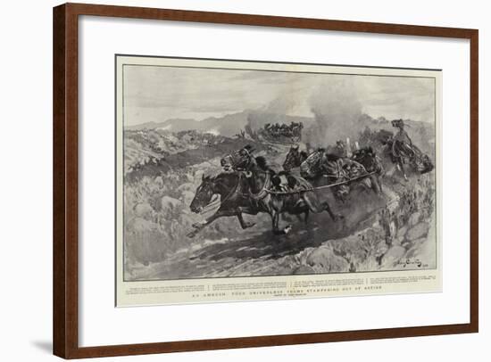 An Ambush, Four Driverless Teams Stampeding Out of Action-John Charlton-Framed Giclee Print