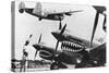 An American B-24 Liberator Bomber Takes Off from an Advanced U.S. Base in China-null-Stretched Canvas