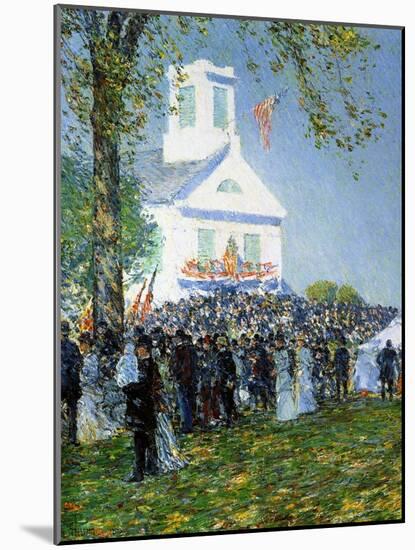 An American Country Fair, 1890-Childe Hassam-Mounted Giclee Print