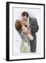 An American Couple, in Evening Dress, Kiss Ardently Yet with Decorum-null-Framed Art Print