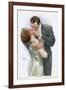 An American Couple, in Evening Dress, Kiss Ardently Yet with Decorum-null-Framed Art Print