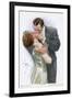 An American Couple, in Evening Dress, Kiss Ardently Yet with Decorum-null-Framed Art Print