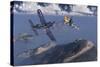 An American F4U Corsair Attacking a Japanese Nakajima Ki-84 Fighter Plane-Stocktrek Images-Stretched Canvas