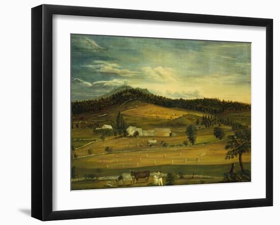 An American Farm, American School (19th Century)-John Bachman-Framed Giclee Print