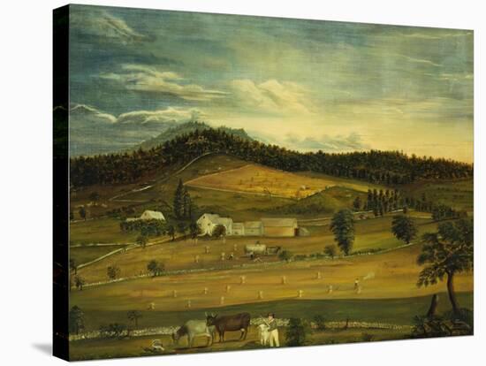 An American Farm, American School (19th Century)-John Bachman-Stretched Canvas