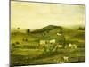An American Farm: Fall View from the East, American School, 19th Century-null-Mounted Giclee Print