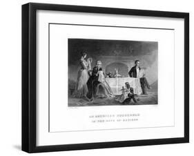 An American Household in the Days of Madison, 1872-C Burt-Framed Giclee Print