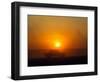 An American Humvee Drives Through the Desert at Sunset Near the Iraqi Border-null-Framed Photographic Print