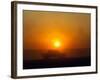 An American Humvee Drives Through the Desert at Sunset Near the Iraqi Border-null-Framed Photographic Print