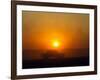 An American Humvee Drives Through the Desert at Sunset Near the Iraqi Border-null-Framed Photographic Print