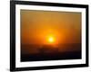 An American Humvee Drives Through the Desert at Sunset Near the Iraqi Border-null-Framed Photographic Print