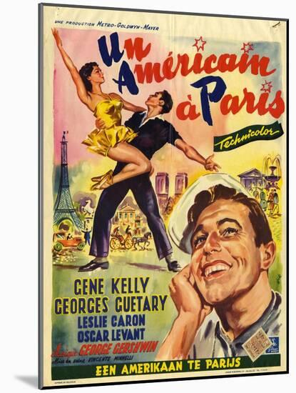 An American In Paris, Film Poster, 1950s-null-Mounted Giclee Print